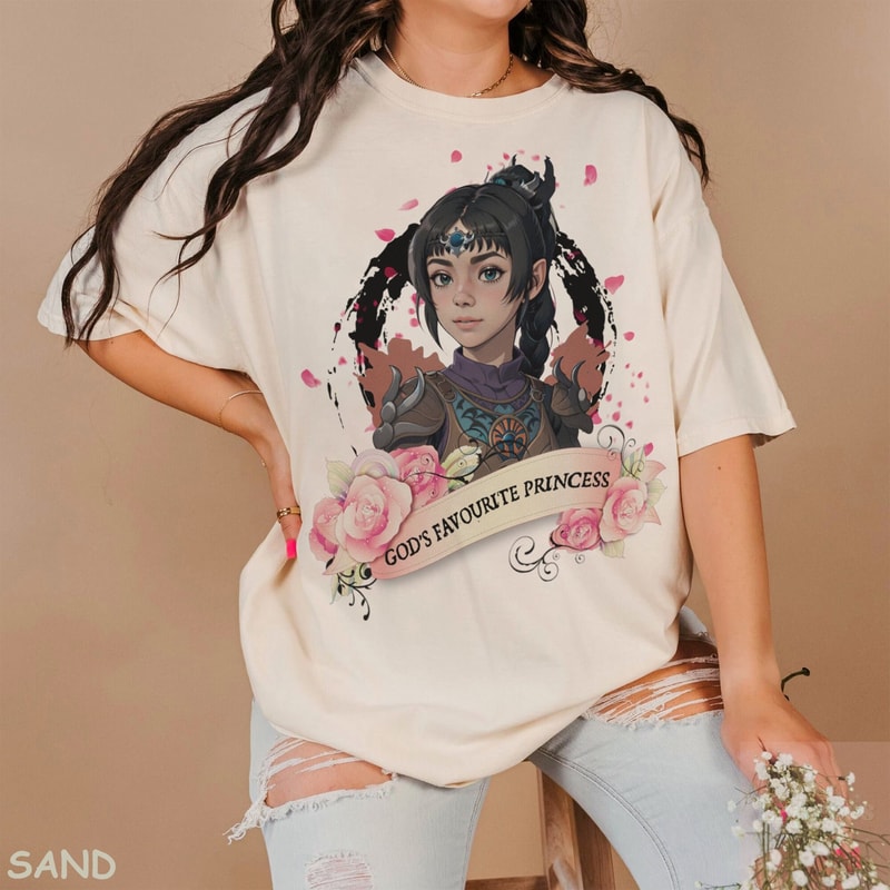 Shadowheart God's favourite Princess Comfort Colors Tshirt, Baldur's gate 3 merch shirt, Video games Tee, gift for streamers, anime styles.jpg