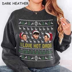 ugly jonas brothers christmas sweatshirt, i love hot dads jonas christmas shirt, jonas brothers 2023 tour, five albums o