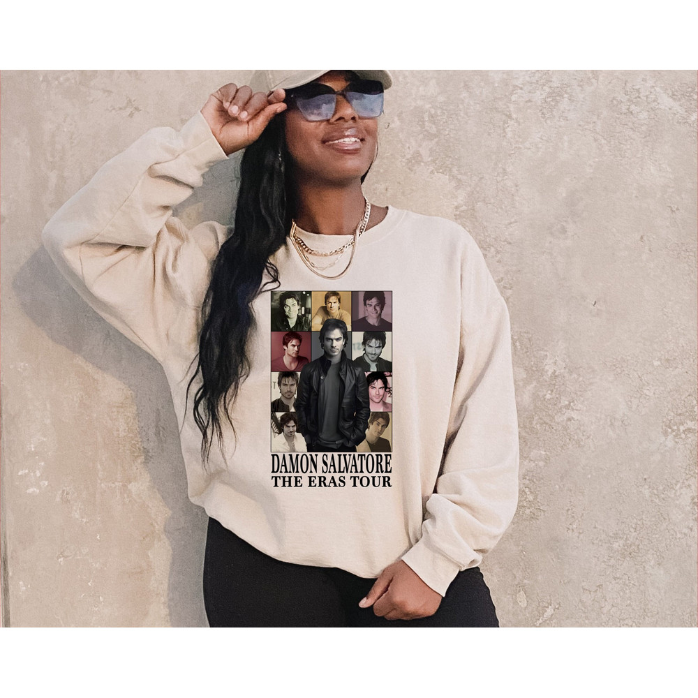 Damon Salvatore The Eras Tour Sweatshirt, Vampire Diaries Sweatshirt, Eras Tour T-shirt, Gift For Women And Man, Team Salvatore Sweatshirt.jpg