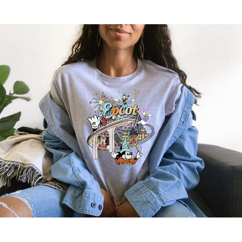 Disney Epcot Shirt, Vintage Epcot 1982 Shirt, Vintage Disney Shirt, Mickey And Friends, Epcot Trip Shirt, Disney Family Trip Matching Shirt.jpg