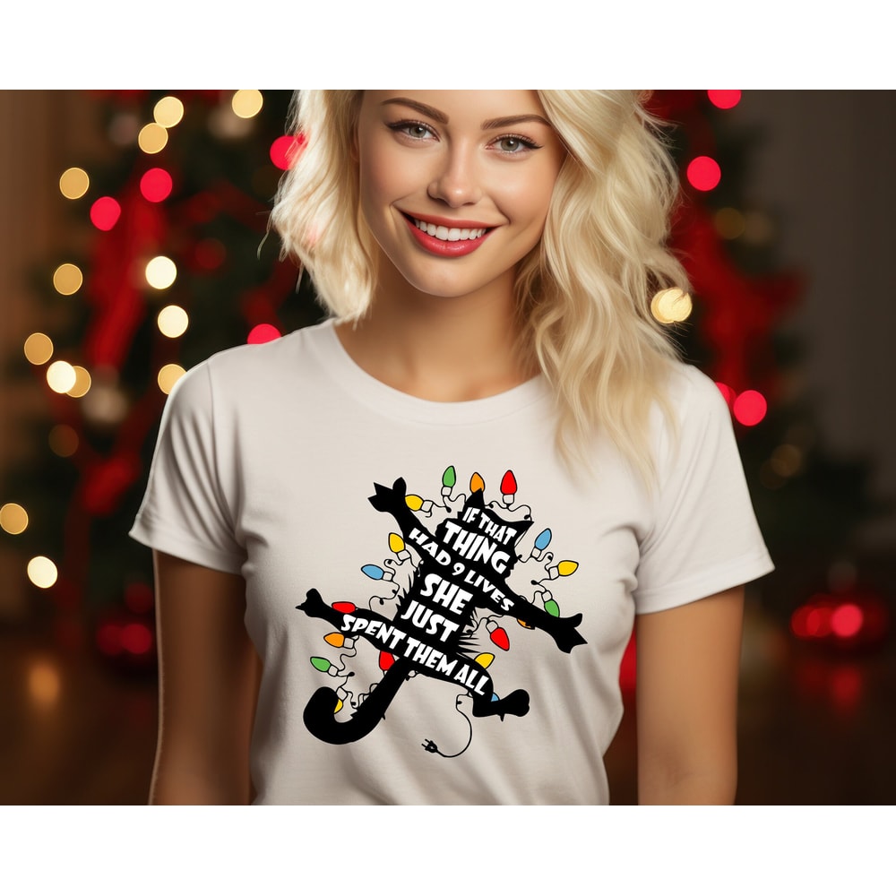 Griswold Cat Wrapped in Christmas Lights Christmas Shirt, Funny Christmas Vacation T Shirt ,Holiday T-Shirt ,Christmas Cat.jpg