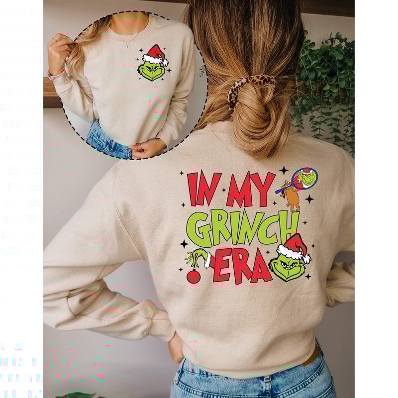 In My Grinch Era Sweatshirt, Grinch Christmas Sweatshirt, Grinchmas Sweatshirt, Christmas Sweatshirt, Christmas Shirt, Christmas Gift 1.jpg