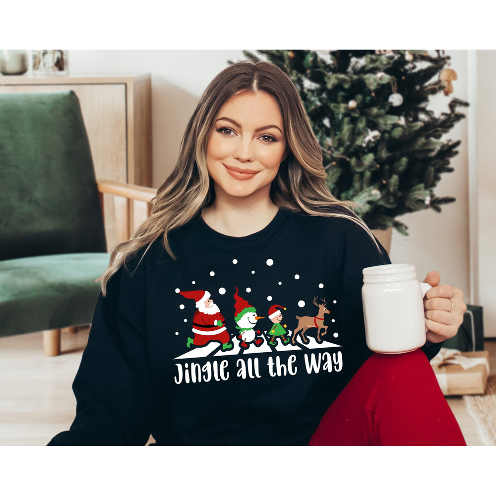 Jingle All The Way Sweatshirt, Christmas Squad Apparel, Holiday Festive Sweatshirt, Joyful Christmas Sweat, Jingle Christmas Outfit.jpg