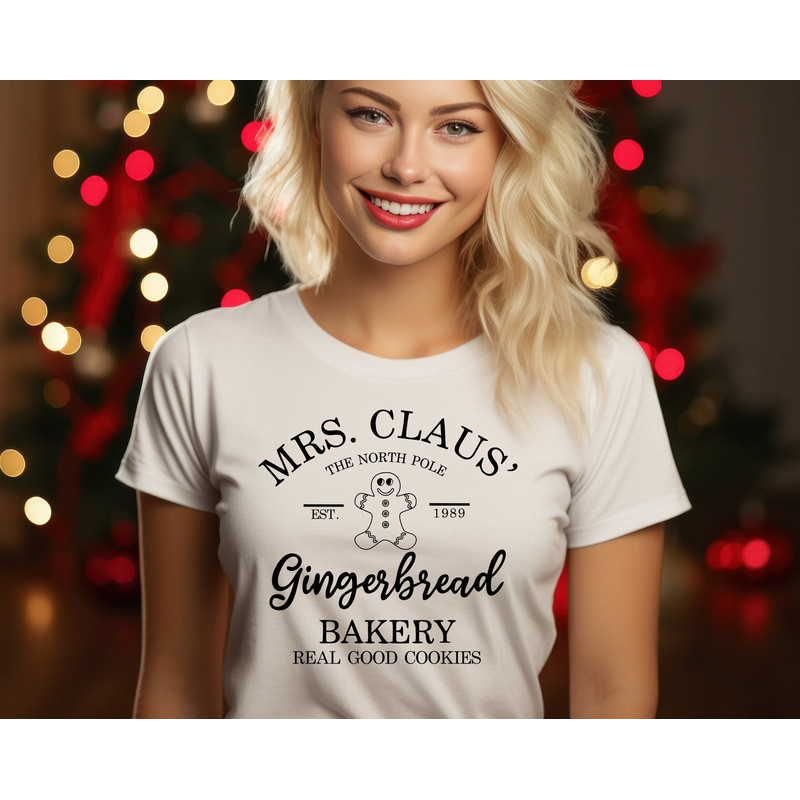 Mrs Claus Gingerbread Christmas Shirt, Bakery Christmas Shirt, Funny Christmas Gift, Christmas Shirt, Retro Christmas.jpg