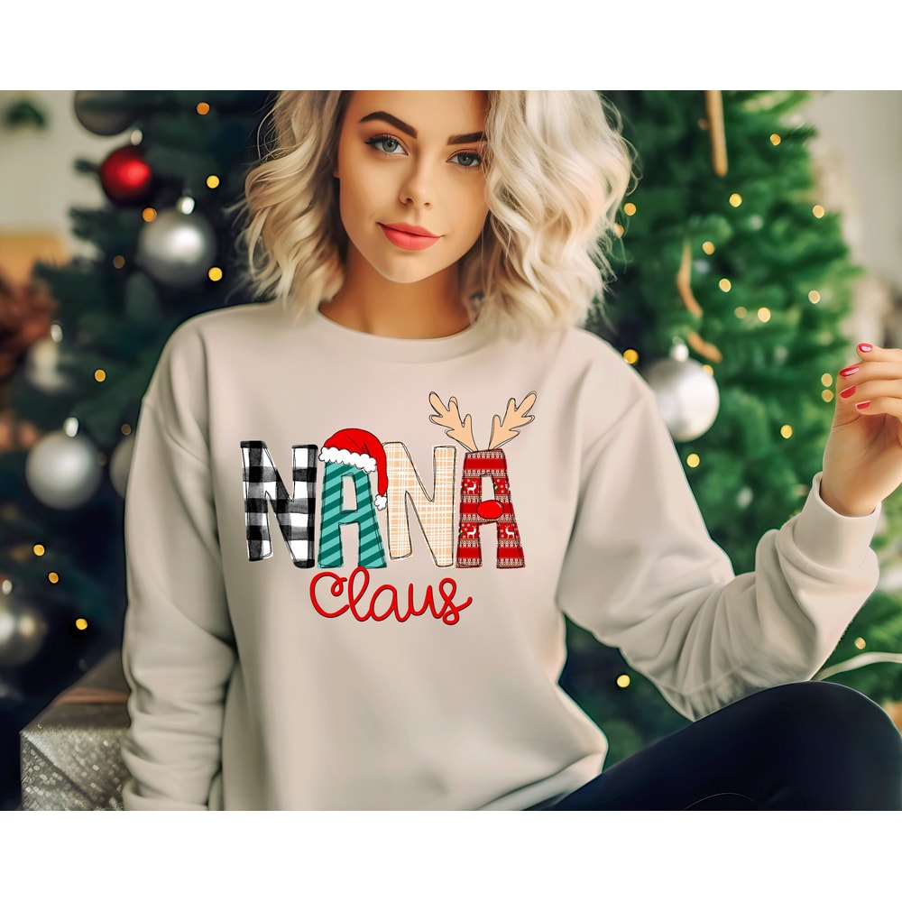 Nana Claus Gift Sweatshirt, Nana Christmas Sweatshirt, Nana Claus Sweatshirt, Nana Claus Christmas Sweater, Family Claus Sweatshirt.jpg