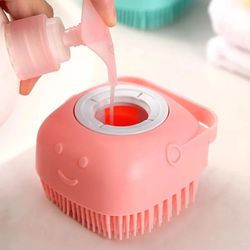 soft silicone dog bath brush gloves - pet grooming essential