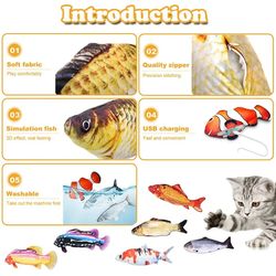 Soft Plush USB Fish Toy: Interactive 3D Simulation for Cats