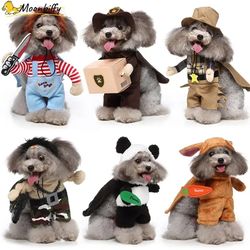 pet cosplay costume: funny dog clothes for halloween festivities