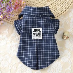 Plaid Pet T-Shirt: Summer Dog Shirt Vest for Casual Style