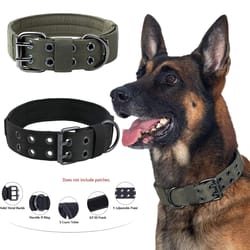 tactical dog collar & leash set: durable military gear for large breed