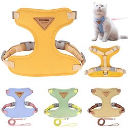 Adjustable Escape-Proof Cat Dog Harness with Leash - Small Pets Vest for Chihuahua