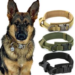 Adjustable Tactical Dog Training Collar & Leash Set - Control Handle for Small to Big Dogs