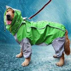 Waterproof Dog Raincoat with Hood for Medium to Large Dogs