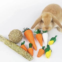 corn & carrot chew toys for hamster & rabbit teeth