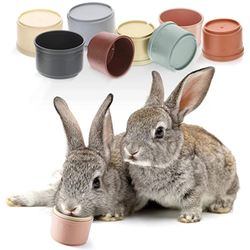 multi-colored stacking cups: rabbit puzzle toy for hiding food & play