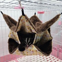 cozy nest for small pets - guinea pig, rat, ferret - double-layer cotton