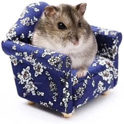 Mini Floral Print Guinea Pig Sofa Bed - Small Animal Cage, Hamster Rat Sleeping Bed