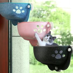 Sunny Window Seat: Cat Hammock with Cushion & Suction Cups