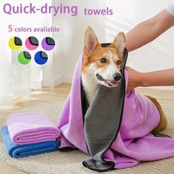 quick dry pet towel: soft absorbent bathrobe for dogs & cats