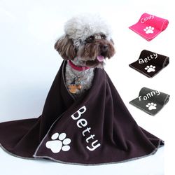 Personalized Custom Dog Blanket: Soft Fleece Plush Mat for Pets