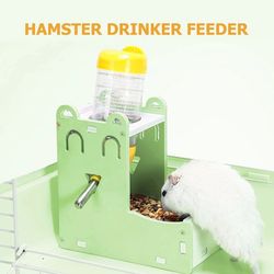 Hamster Automatic Drinker & Mini Feeder | Hanging Food Bowl for Guinea Pig, Squirrel