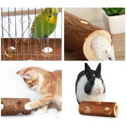 Natural Wooden Hamster Tunnels: Bite-Resistant Toy for Pets