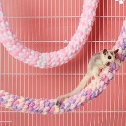 Pet Training Stand: Parrot Rope Swing, Hamster Toy, Guinea Pig Braided Che