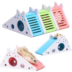 Colorful Hamster Slide Toy | Wooden House & Cage AccessorieS