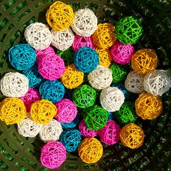 colorful 10pcs/lot sepak takraw parrot chewing toy balls: bird supplies