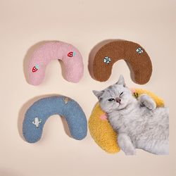 2022 new cat dog winter pillow: comfortable u-shaped throw for pet sleep and cervical spine support - pet supplies and t