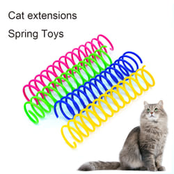 interactive cat toy set: 4/8/12pcs colorful plastic springs for endless fun at home