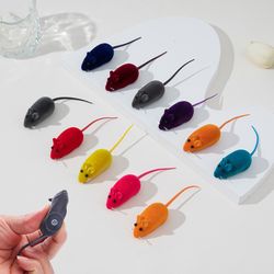 interactive rubber mouse pet toy: bite-resistant & fun gift for cats