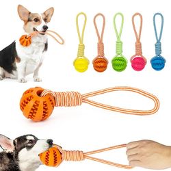 Dog Treat Balls - Interactive Chew Toy - Bite Resistant Rubber