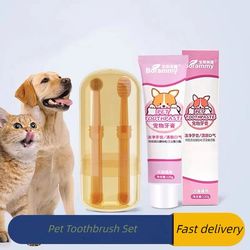 Soft Silicone Pet Dog Toothbrush for Oral Care & Teeth Cleaning Kit