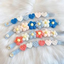 Hand-woven Love Flower Collar for Pets - Wool Knitted Necklace