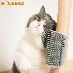 Removable Cat Corner Scratching Rubbing Brush: Pet Grooming & Cleaning