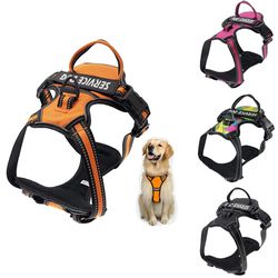 Adjustable Reflective Dog Harness with Leash | Mesh Pet Collar Chest Strap & Traction Rope