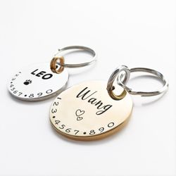 Custom Engraved Pet ID Tag Collar Accessories: Personalized Dog/Cat Necklace"