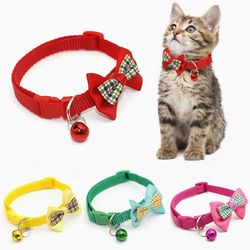 Adjustable Pet Collars: Cute Bow Tie with Bell Pendant - Pet Fashion Necktie