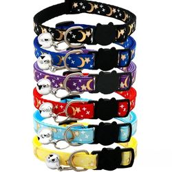 Cartoon Pet Collar with Bell: Adjustable Safety Ring for Dog, Cat, Puppy, Kitten