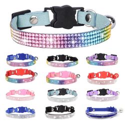 Rhinestone Breakaway Small Cat Collar: Quick Release Safety & Luxury for Kittens