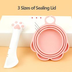 Pet Spoon: Multifunctional Can Opener & Silicone Sealing Cover for Wet Food