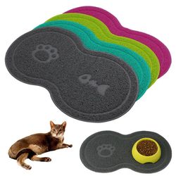 Cute Cat & Dog Pet Mat: Non-Slip Litter & Food Dish Pad