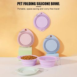 Silicone Dog Travel Bowl: Portable Pet Water & Food Feeder