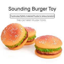 Non-Toxic Hamburger Toy for Dogs: Chew & Play with Food-Grade Silicone Pet Toys