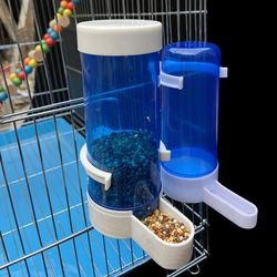 Blue Bird Feeder: Automatic Drinker & Feeder for Pet Birds