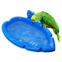 Bird Baths Tub: Hanging Parrot Cage Bathing Box & Feeder