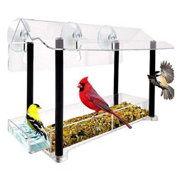 Clear Window Bird Feeder House with Strong Suction Cups