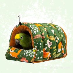 Bird Cage Parrot Nest House | Small Pet Hammock Tent | Warm Winter Bed & Cave