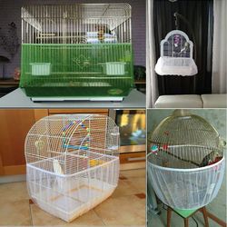 Soft Nylon Mesh Bird Cage Cover Skirt Guard - Easy Clean, 4 Colors